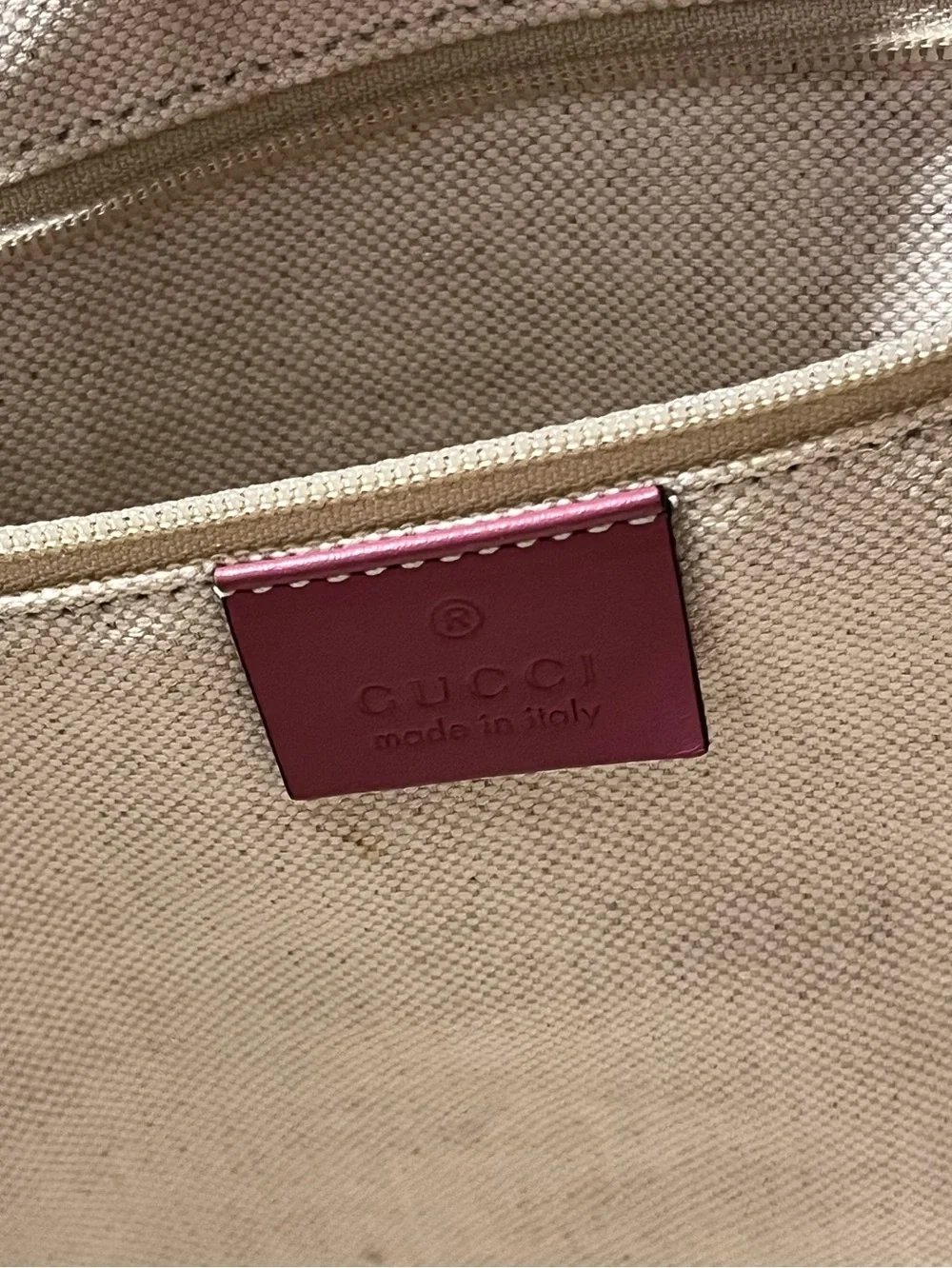 GUCCI SUKEY GG CANVAS/LEATHER TOTE